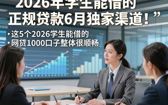 2026年学生能借的正规贷款6月独家渠道！这5个2026学生能借的网贷1000口子整体很顺畅