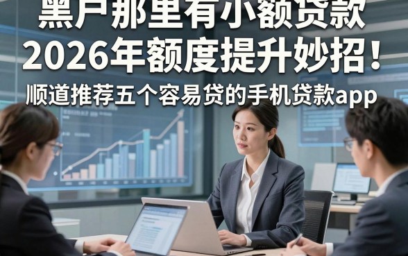 黑户那里有小额贷款,的2026年额度提升妙招！顺道推荐五个容易贷的手机贷款app