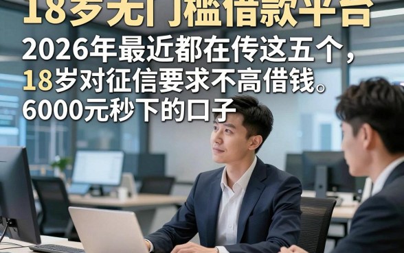 18岁无门槛借款平台，2026年最近都在传这五个18岁对征信要求不高借钱6000元秒下的口子