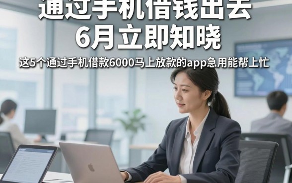 通过手机借钱出去6月立即知晓，这5个通过手机借款6000马上放款的app急用能帮上忙