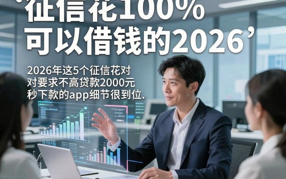 征信花100%可以借钱的2026，2026年这5个征信花对要求不高贷款2000元秒下款的app细节很到位