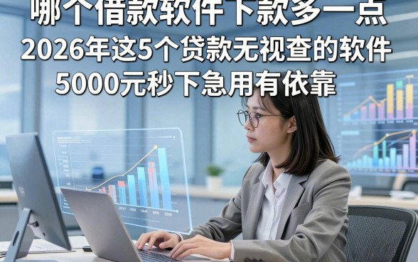 哪个借款软件下款多一点，2026年这5个贷款无视查的软件5000元秒下急用有依靠