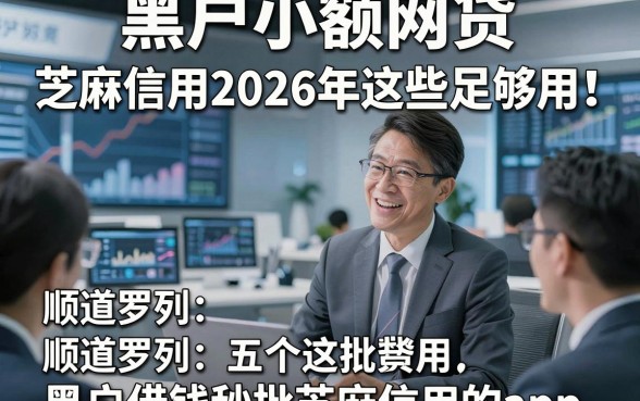 黑户小额网贷 芝麻信用2026年这些足够用！顺道罗列五个黑户借钱秒批芝麻信用的app