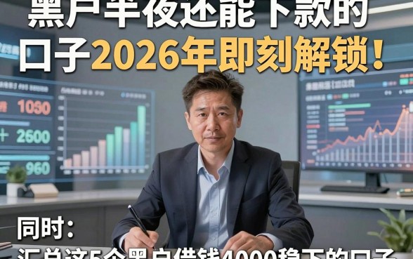黑户半夜还能下款的口子2026年即刻解锁！同时汇总这5个黑户借钱4000稳下的口子