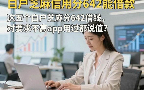 白户芝麻信用分642能借款，这五个白户芝麻分642借钱对要求不高app用过都说值