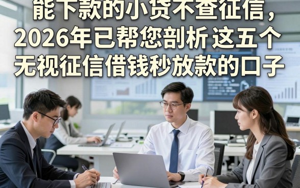 能下款的小贷不查征信，2026年已帮您剖析这五个无视征信借钱秒放款的口子