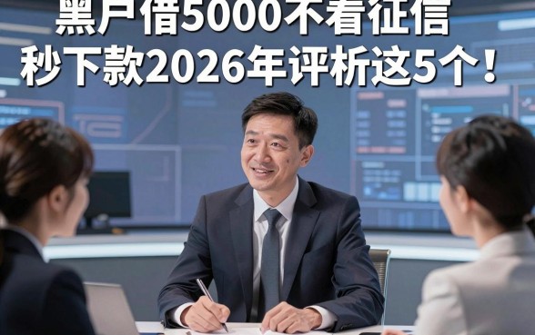 黑户借5000不看征信秒下款2026年评析这5个！本文为您全面揭露！