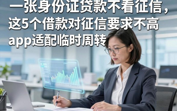 一张身份证贷款不看征信，这5个借款对征信要求不高app适配临时周转