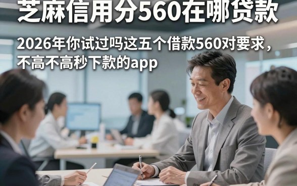 芝麻信用分560在哪贷款，2026年你试过吗这五个借款560对要求不高秒下款的app