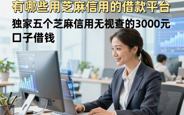 有哪些用芝麻信用的借款平台，独家五个芝麻信用无视查的口子借钱3000元