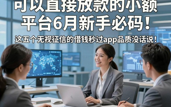 可以直接放款的小额平台6月新手必码！这五个无视征信的借钱秒过app品质没话说