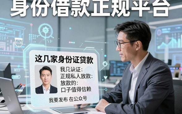 身份证借款正规平台，这几家身份证贷款正规私人放款的口子值得信赖