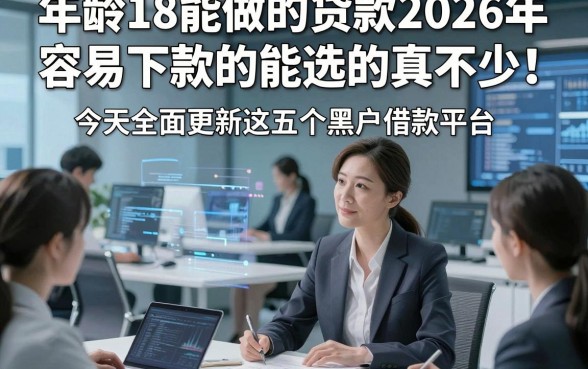 年龄18能做的贷款2026年容易下款的能选的真不少！，今天全面更新这五个黑户借款平台！