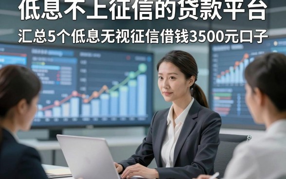 低息不上征信的贷款平台，顺便汇总5个低息无视征信借钱3500元口子