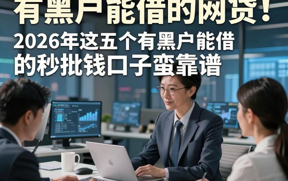 有黑户能借的网贷！2026年这五个有黑户能借的秒批钱口子蛮靠谱