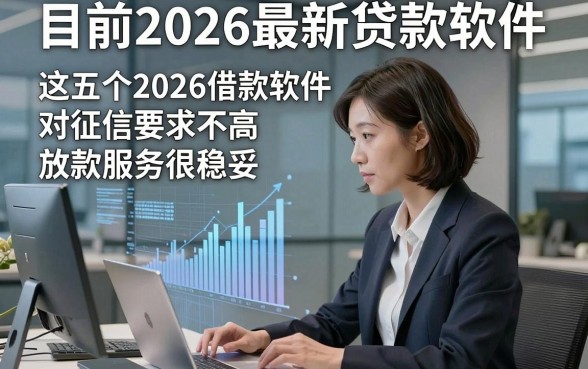 目前2026最新贷款软件，这五个2026借款软件对征信要求不高放款服务很稳妥