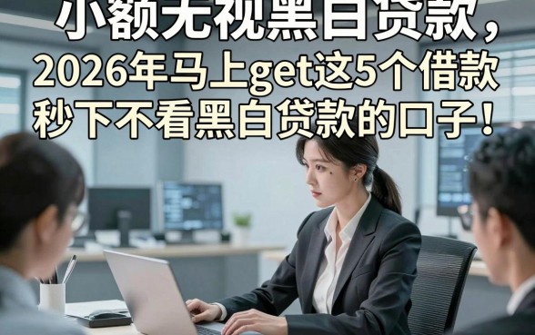 小额无视黑白贷款，2026年马上get这5个借款秒下不看黑白贷款的口子