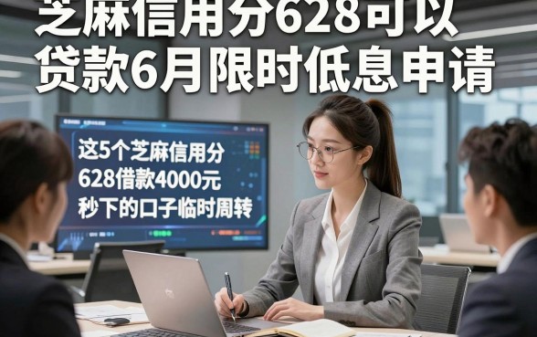 芝麻信用分628可以贷款6月限时低息申请，这5个芝麻信用分628借款4000元秒下的口子临时周转适配