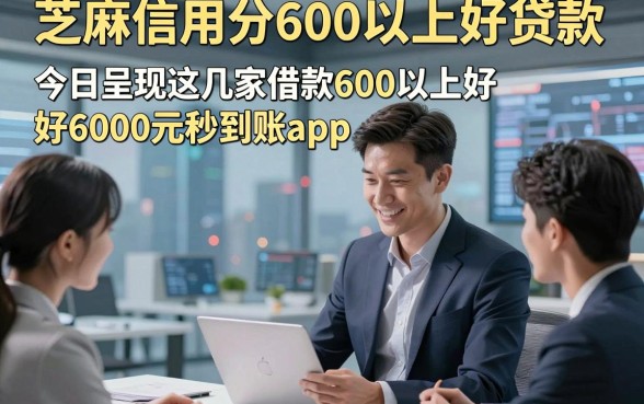 芝麻信用分600以上好贷款，今日呈现这几家借款600以上好6000元秒到账app