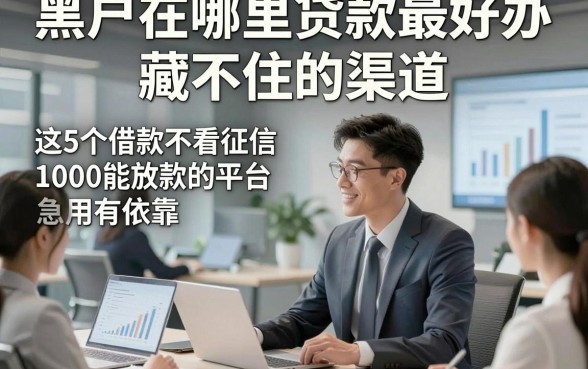 黑户在哪里贷款最好办藏不住的渠道，这5个借款不看征信1000能放款的平台急用有依靠
