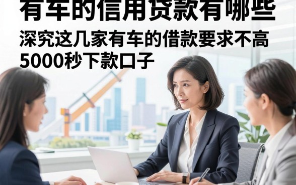 有车的信用贷款有哪些，深究这几家有车的借款要求不高5000秒下款口子