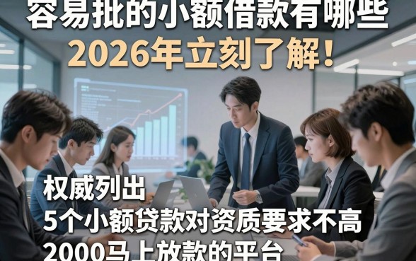 容易批的小额借款有哪些2026年立刻了解！权威列出5个小额贷款对资质要求不高2000马上放款的平台