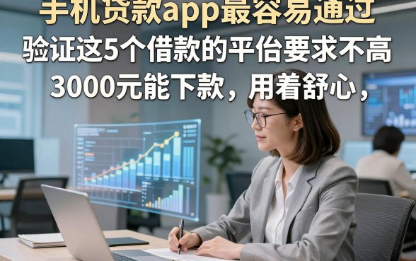 手机贷款app最容易通过，验证这5个借款的平台要求不高3000元能下款用着舒心