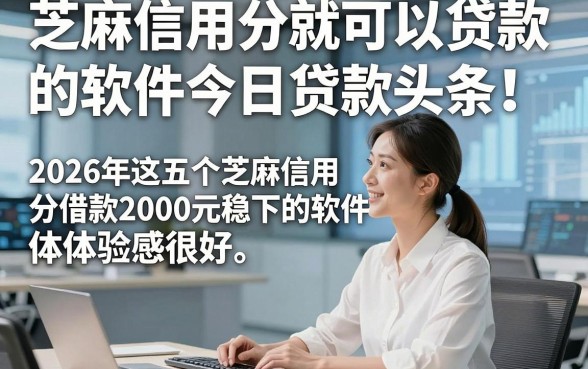 芝麻信用分就可以贷款的软件今日贷款头条！2026年这五个芝麻信用分借款2000元稳下的软件体验感很好