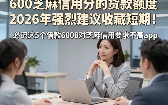 600芝麻信用分的贷款额度2026年强烈建议收藏短期！必记这5个借款6000对芝麻信用要求不高app