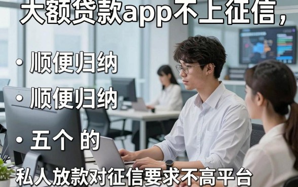 大额贷款app不上征信，顺便归纳五个借款的私人放款对征信要求不高平台