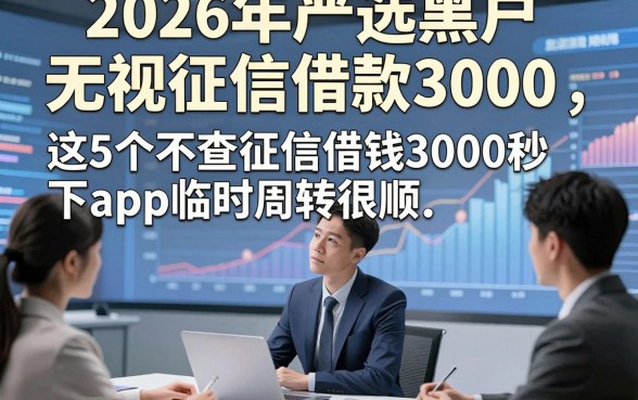 2026年严选黑户无视征信借款3000，这5个不查征信借钱3000秒下app临时周转很顺