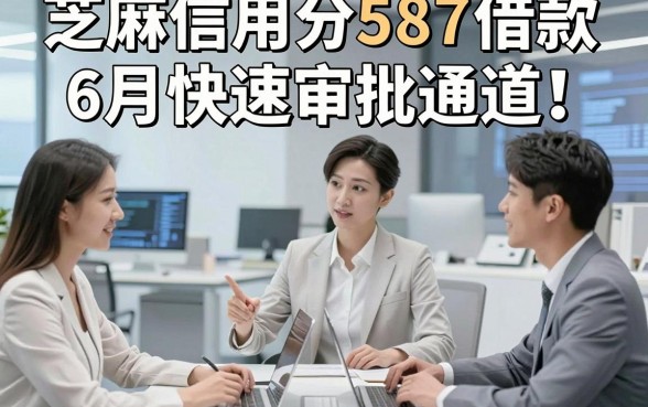 芝麻信用分587借款6月快速审批通道！本篇精选五个支付宝9.9.5借款口子
