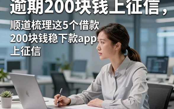 逾期200块钱上征信，顺道梳理这5个借款200块钱上征信稳下款app