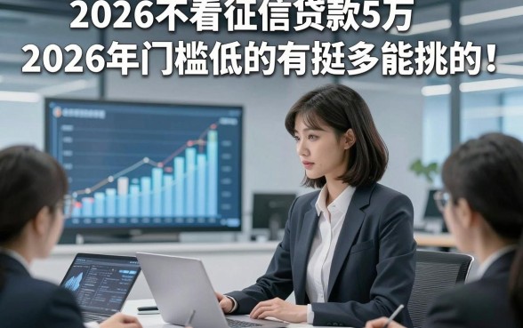 2026不看征信贷款5万2026年门槛低的有挺多能挑的！，今天为您隆重陈列这五个网贷口子！