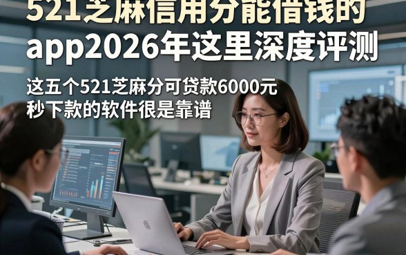 521芝麻信用分能借钱的app2026年这里深度评测，这五个521芝麻分可贷款6000元秒下款的软件很是靠谱