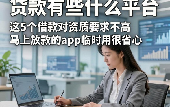 贷款有些什么平台，这5个借款对资质要求不高马上放款的app临时用很省心