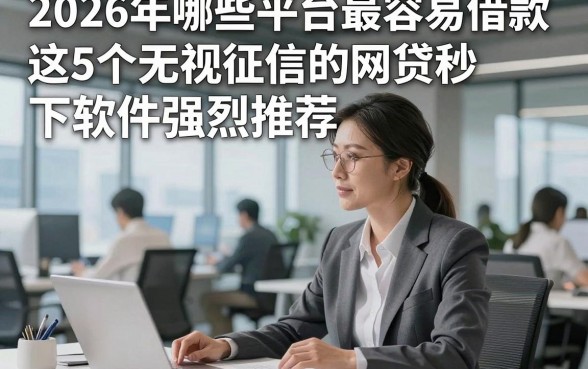 2026年哪些平台最容易借款，这5个无视征信的网贷秒下软件强烈推荐
