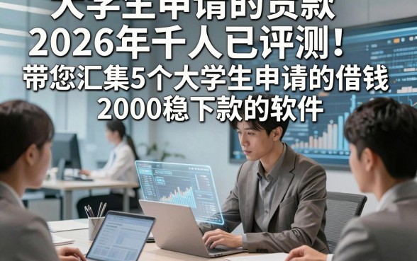 大学生申请的贷款2026年千人已评测！带您汇集5个大学生申请的借钱2000稳下款的软件