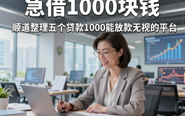 急借1000块钱，顺道整理五个贷款1000能放款无视的平台