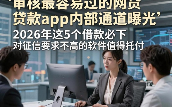 审核最容易过的网贷贷款app内部通道曝光，2026年这5个借款必下 对征信要求不高的软件值得托付