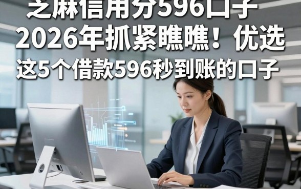 芝麻信用分596口子2026年抓紧瞧瞧！优选​这5个借款596秒到账的口子