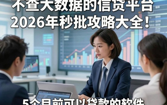 不查大数据的信贷平台2026年秒批攻略大全！归总​5个目前可以贷款的软件