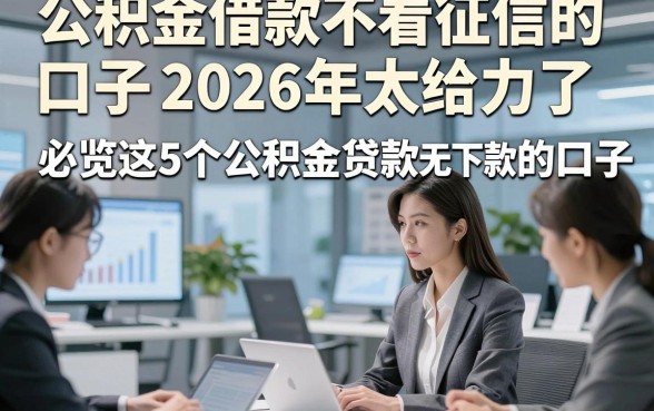 公积金借款不看征信的口子2026年太给力了，必览这5个公积金贷款无视征信稳下款的口子