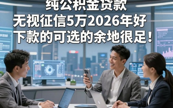 纯公积金贷款无视征信5万2026年好下款的可选的余地很足！，本文为您深入探索这5个贷款平台！