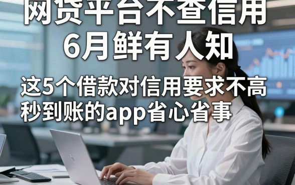 网贷平台不查信用6月鲜有人知，这5个借款对信用要求不高秒到账的app省心省事