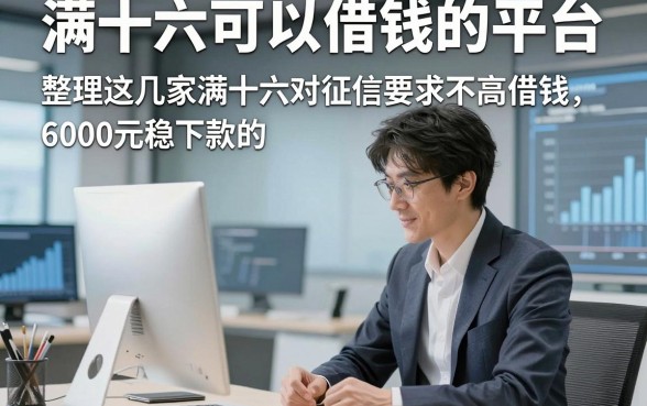 满十六可以借钱的平台，整理这几家满十六对征信要求不高借钱6000元稳下款的app