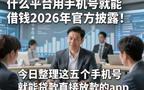 什么平台用手机号就能借钱2026年官方披露！今日整理这五个手机号就能贷款直接放款的app