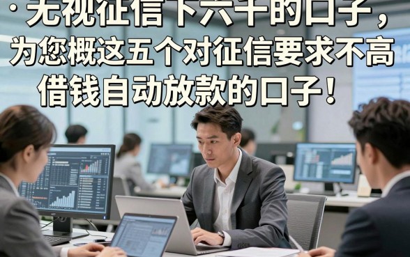 无视征信下六千的口子，为您概括这五个对征信要求不高借钱自动放款的口子