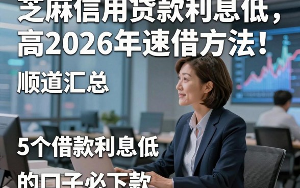 芝麻信用贷款利息低高2026年速借方法！顺道汇总5个借款利息低高的口子必下款