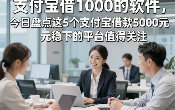支付宝借1000的软件，今日盘点这5个支付宝借款5000元稳下的平台值得关注